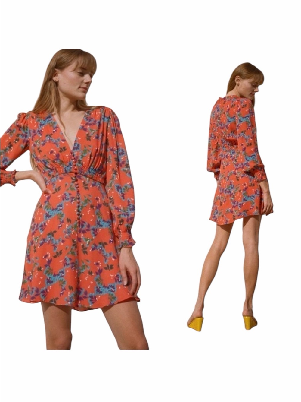 SALONI Eve Floral Dress Size 10 - Picture 1 of 5